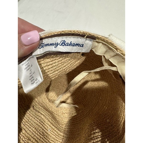 Tommy Bahama Hayden Raffia Ball Cap UPF 50+ One Size Beach Hat Visor